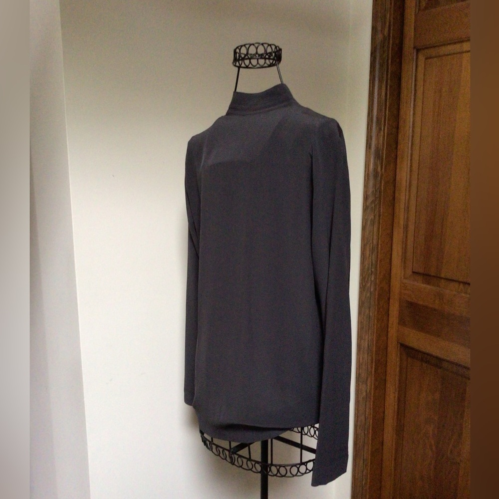 Humanoid slate grey silk blouse, XS - Picture 3 of 7